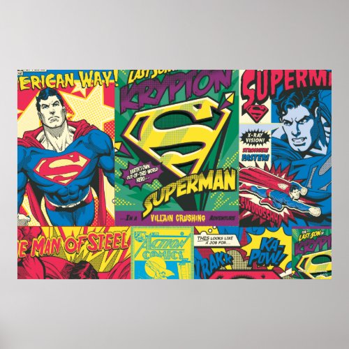 Superman Comic Panels print