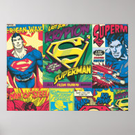 Superman Comic Panels Posters