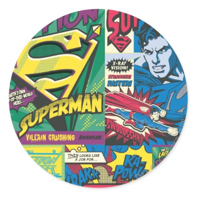 Superman Comic Panels stickers