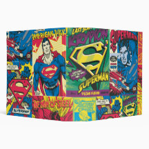 Superman Comic Panels Vinyl Binders
