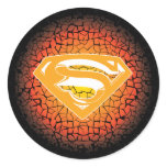 Superman Crackle Logo Round Sticker