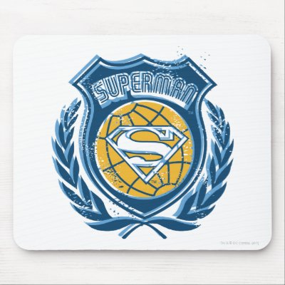 Superman Crest with Globe mousepads