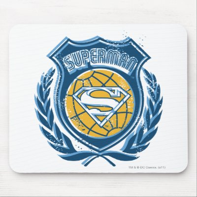 Superman Crest with Globe mousepads