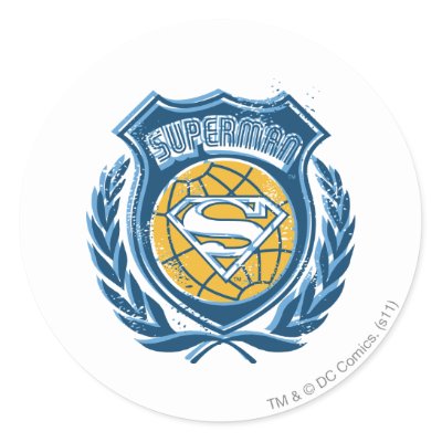 Superman Crest with Globe stickers