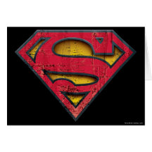 Superman Distressed Logo Cards