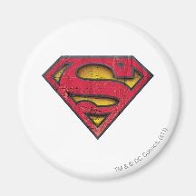 Superman Distressed Logo Fridge Magnet