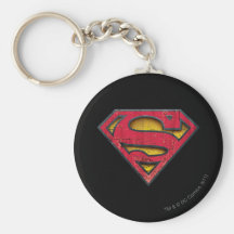 Superman Distressed Logo Keychains