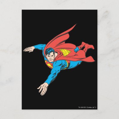 Superman Dives Left postcards