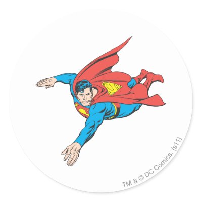 Superman Dives Left stickers