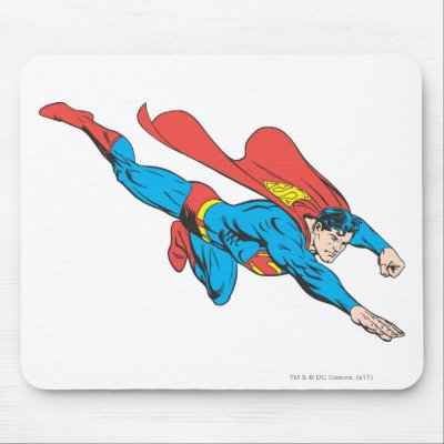 Superman Dives Right mousepads