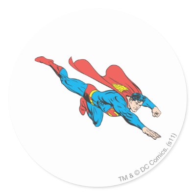 Superman Dives Right stickers