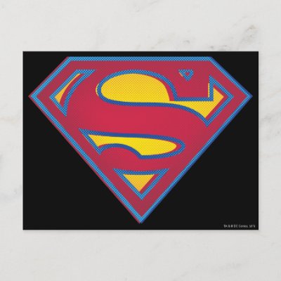 Superman dot logo postcards