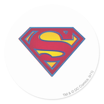 Superman dot logo stickers