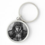 Superman Earth Cover - Black and White Key Chain