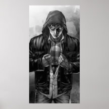 Superman Earth Cover - Black and White Poster