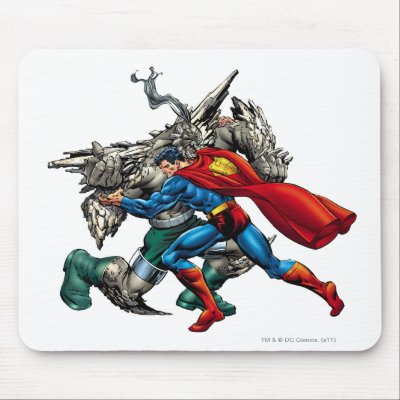 Superman Fights Enemy mousepads