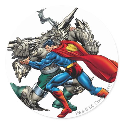 Superman Fights Enemy stickers