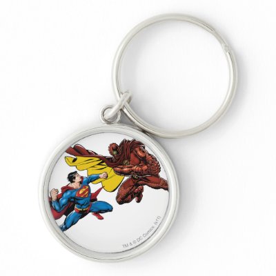 Superman Fights keychains