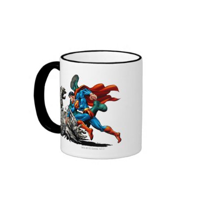 Superman Fights Monster mugs