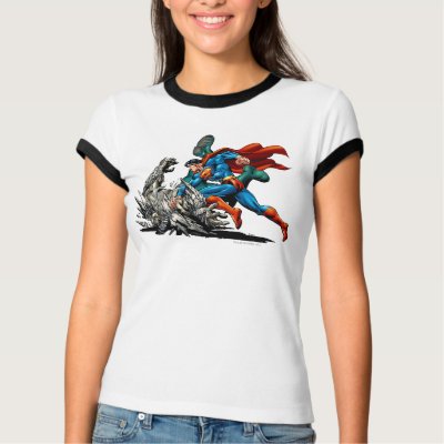Superman Fights Monster t-shirts