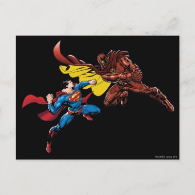 Superman Fights postcards