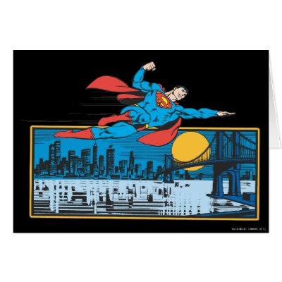 Superman Flies Across Town cards