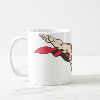 Superman Flies Forward mugs