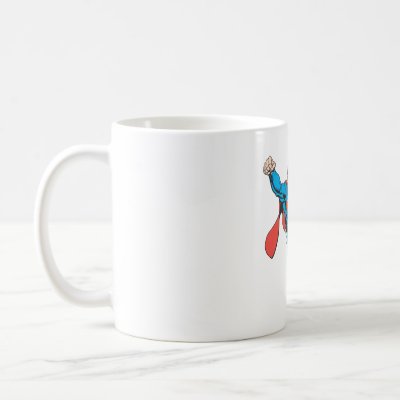 Superman Flies Forward mugs