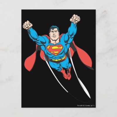 Superman Flies Forward postcards