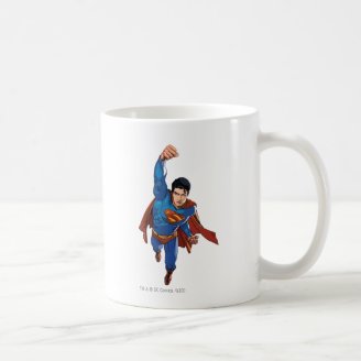 Superman Flying Forward Coffee Mugs