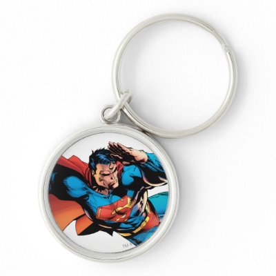 Superman Flying Kick keychains