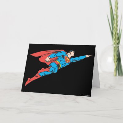 Superman Flying Right cards