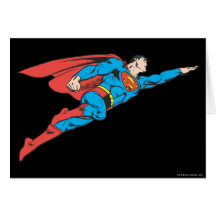 Superman Flying Right Greeting Cards