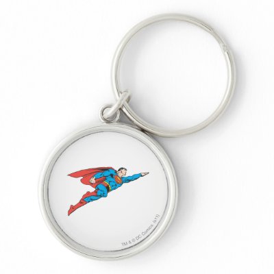 Superman Flying Right keychains