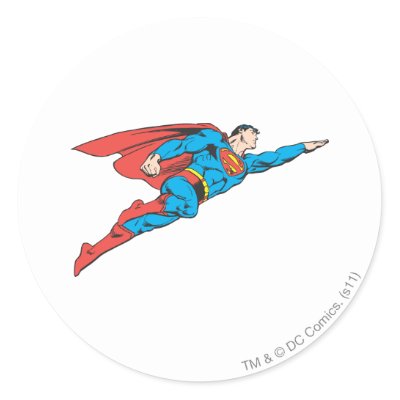 Superman Flying Right stickers