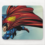 Superman flys with cape mouse pad