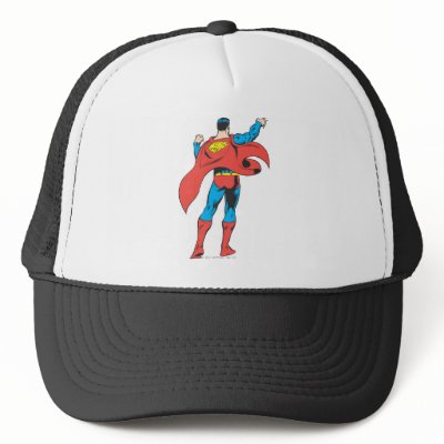 Superman From Behind hats