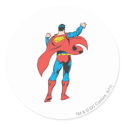 Superman From Behind stickers