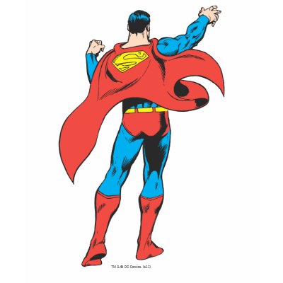 Superman From Behind t-shirts