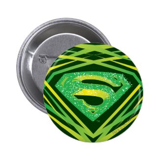 Superman Green Decorative Logo Buttons