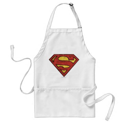 Superman Grunge Logo aprons