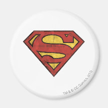 Superman Grunge Logo Magnet