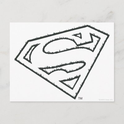 Superman Grunge Logo postcards