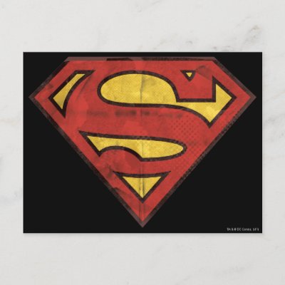 Superman Grunge Logo postcards