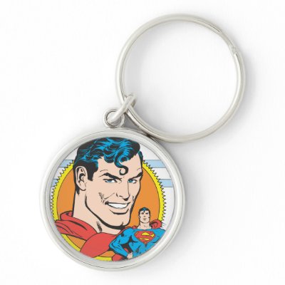 Superman Head Shot keychains