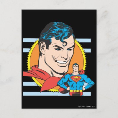 Superman Head Shot postcards
