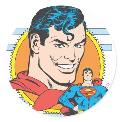 Superman Head Shot stickers