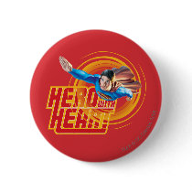 Superman Hero with Heart Button
