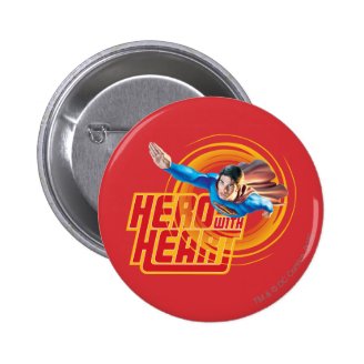Superman Hero with Heart Button