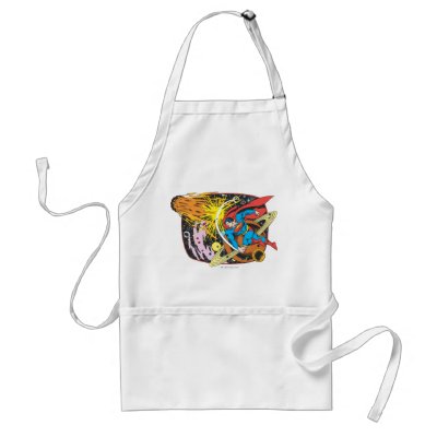 Superman in Space aprons